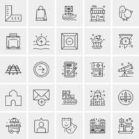 25 iconos de negocios universales vector ilustración de icono creativo para usar en proyectos relacionados con la web y dispositivos móviles