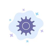 Cogs Gear Setting Blue Icon on Abstract Cloud Background vector