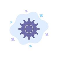 Cogs Gear Setting Blue Icon on Abstract Cloud Background vector