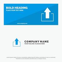 Arrow Arrows Up Upload SOlid Icon Website Banner and Business Logo Template vector