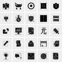 25 iconos de negocios universales vector ilustración de icono creativo para usar en proyectos relacionados con la web y dispositivos móviles