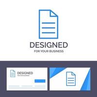 Creative Business Card and Logo template File Data User Interface Vector Illustration