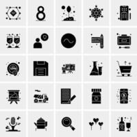 25 iconos de negocios universales vector ilustración de icono creativo para usar en proyectos relacionados con la web y dispositivos móviles