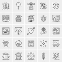 25 iconos de negocios universales vector ilustración de icono creativo para usar en proyectos relacionados con la web y dispositivos móviles