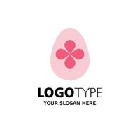 Decoration Easter Easter Egg Egg Business Logo Template Flat Color vector