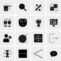 16 iconos de negocios universales vector ilustración de icono creativo para usar en proyectos relacionados con la web y dispositivos móviles