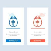 Easter Egg Egg Holiday Holidays  Blue and Red Download and Buy Now web Widget Card Template vector