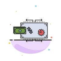 Finance flow marketing money payments Flat Color Icon Vector