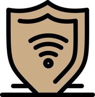 Internet Internet Security Protect Shield  Flat Color Icon Vector icon banner Template