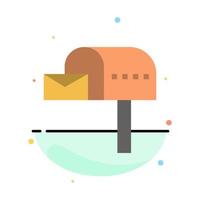 Letterbox Email Mailbox Box Abstract Flat Color Icon Template vector