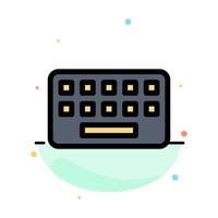 KeyBoard Typing Board Key Abstract Flat Color Icon Template vector