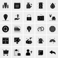 25 iconos de negocios universales vector ilustración de icono creativo para usar en proyectos relacionados con la web y dispositivos móviles