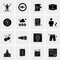 16 iconos de negocios universales vector ilustración de icono creativo para usar en proyectos relacionados con la web y dispositivos móviles