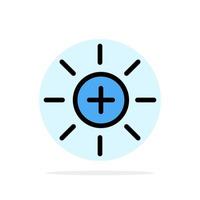 Brightness Interface Ui User Abstract Circle Background Flat color Icon vector
