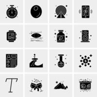 16 iconos de negocios universales vector ilustración de icono creativo para usar en proyectos relacionados con la web y dispositivos móviles