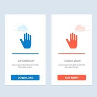 Body Language Gestures Hand Interface  Blue and Red Download and Buy Now web Widget Card Template vector