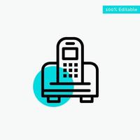 Device Mobile Cell Hardware turquoise highlight circle point Vector icon