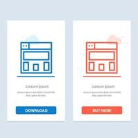 Graphics Design Layout  Blue and Red Download and Buy Now web Widget Card Template vector