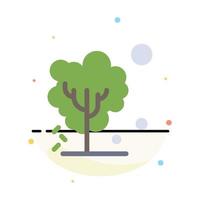 Dry Global Soil Tree Warming Abstract Flat Color Icon Template vector