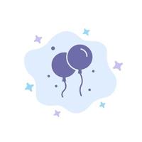 Balloon Fly Ireland Blue Icon on Abstract Cloud Background vector