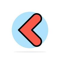 Arrow Back Backward Left Abstract Circle Background Flat color Icon vector