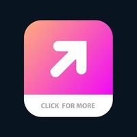 Arrow Up Right Mobile App Button Android and IOS Glyph Version vector