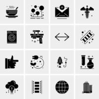 16 iconos de negocios universales vector ilustración de icono creativo para usar en proyectos relacionados con la web y dispositivos móviles