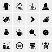 16 iconos de negocios universales vector ilustración de icono creativo para usar en proyectos relacionados con la web y dispositivos móviles