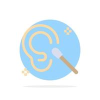 Buds Ear Cleaning Clean Abstract Circle Background Flat color Icon vector