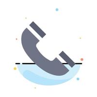 Call Interface Phone Ui Abstract Flat Color Icon Template vector