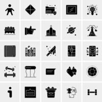 25 iconos de negocios universales vector ilustración de icono creativo para usar en proyectos relacionados con la web y dispositivos móviles