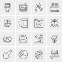 16 Universal Business Icons Vector Creative Icon Illustration to use in web and Mobile Related project