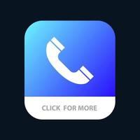 Call Phone Telephone Mobile App Button Android and IOS Glyph Version vector