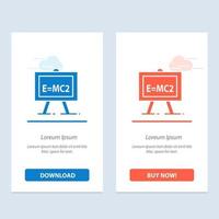 fórmula química ciencia fórmula científica azul y rojo descargar y comprar ahora plantilla de tarjeta de widget web vector