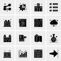 16 Universal Business Icons Vector Creative Icon Illustration to use in web and Mobile Related project