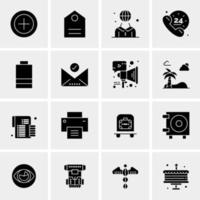 16 iconos de negocios universales vector ilustración de icono creativo para usar en proyectos relacionados con la web y dispositivos móviles