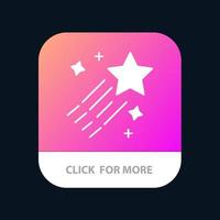 Asteroid Comet Space Star Mobile App Button Android and IOS Glyph Version vector