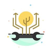 Development Engineering Growth Hack Hacking Abstract Flat Color Icon Template vector