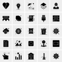 25 iconos de negocios universales vector ilustración de icono creativo para usar en proyectos relacionados con la web y dispositivos móviles