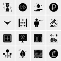 16 iconos de negocios universales vector ilustración de icono creativo para usar en proyectos relacionados con la web y dispositivos móviles