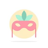Costume Mask Masquerade Abstract Circle Background Flat color Icon vector