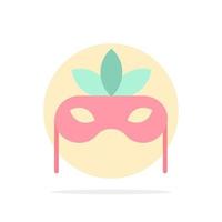 máscara de disfraces mascarada círculo abstracto fondo color plano icono vector