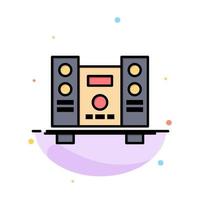 Woofer Loud Speaker Music Abstract Flat Color Icon Template vector