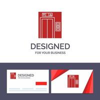 Creative Business Card and Logo template Lift Building Construction Vector Illustration