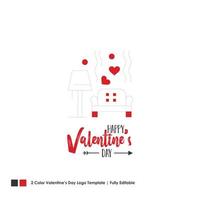 Happy Valentines Day Card Vector Lettering Background