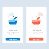 Bowl Soup Science  Blue and Red Download and Buy Now web Widget Card Template vector