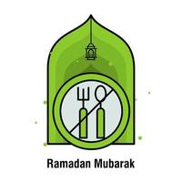 Ramadan Kareem concept banner vector illustration