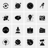 16 iconos de negocios universales vector ilustración de icono creativo para usar en proyectos relacionados con la web y dispositivos móviles