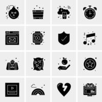 16 iconos de negocios universales vector ilustración de icono creativo para usar en proyectos relacionados con la web y dispositivos móviles