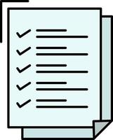 Checklist To Do List Work Task Notepad  Flat Color Icon Vector icon banner Template